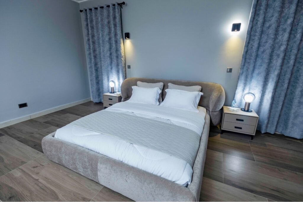 Tranquil Elysium bedroom at Utoppian Airbnb rooms Mbarara